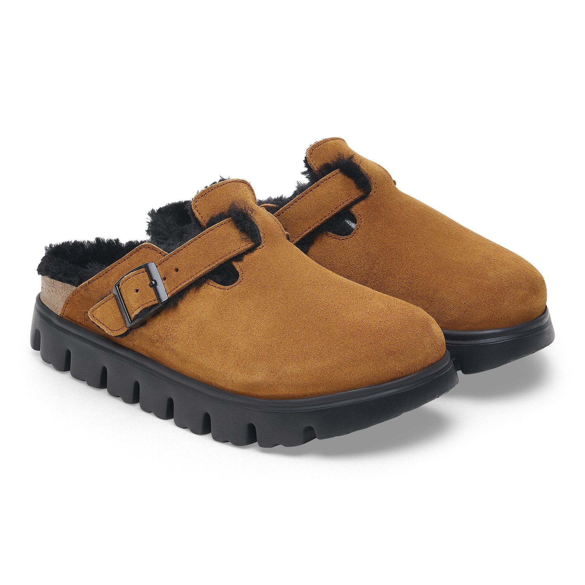 BIRKENSTOCK BOSTON CHUNKY - DARK TEA SUEDE