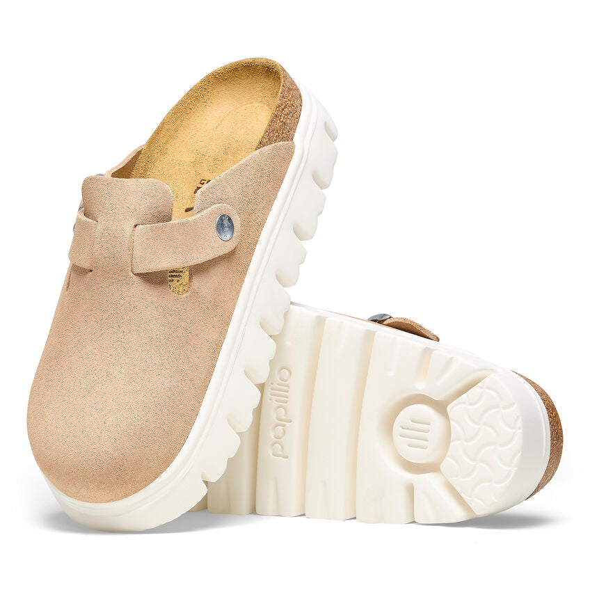 BIRKENSTOCK BOSTON CHUNKY - WARM SUEDE SAND