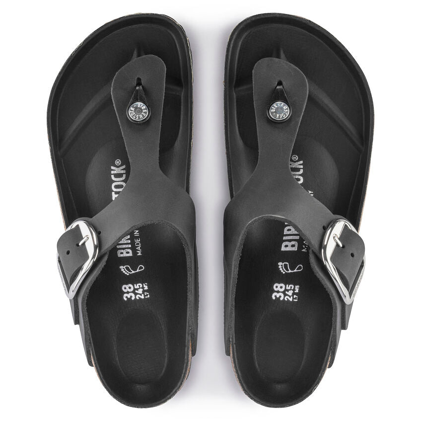 BIRKENSTOCK GIZEH BIG BUCKLE - BLACK