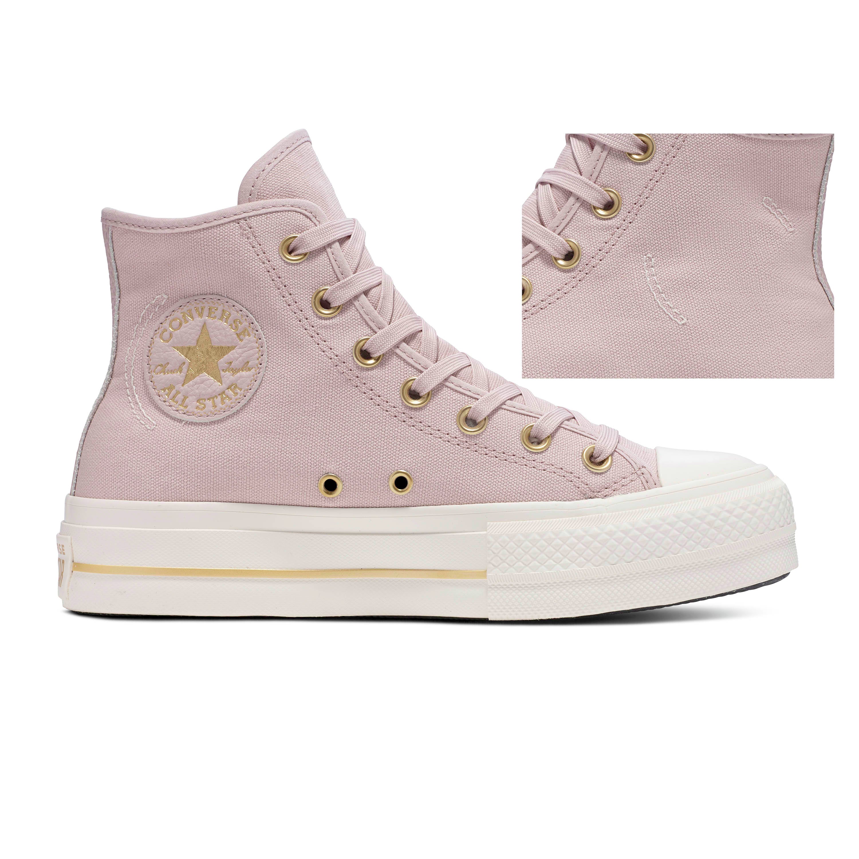 Converse - Chuck Taylor All Star Lift Hi Flush Stone/Gold