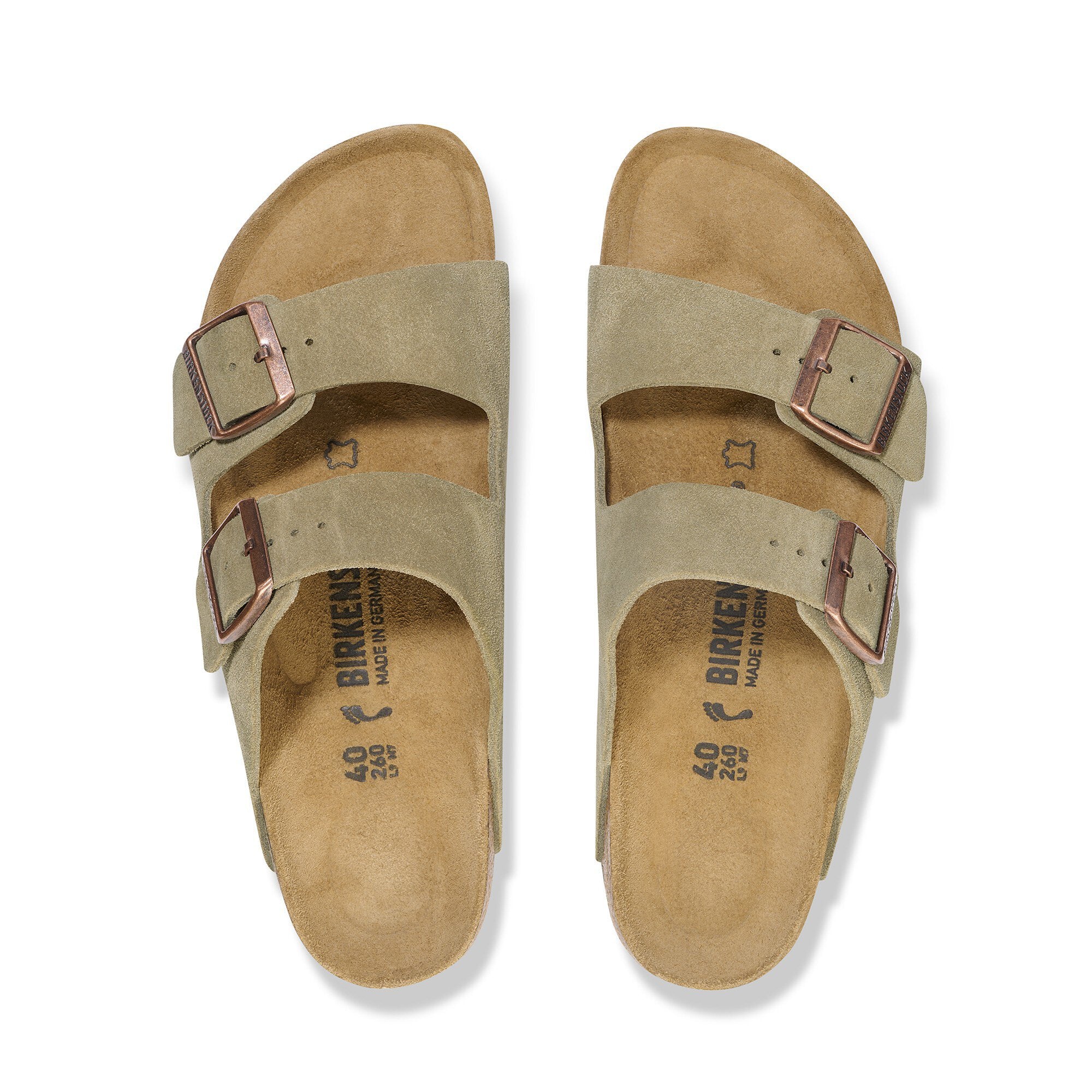 BIRKENSTOCK ARIZONA CLASSIC FOOTBED - TAUPE SUEDE