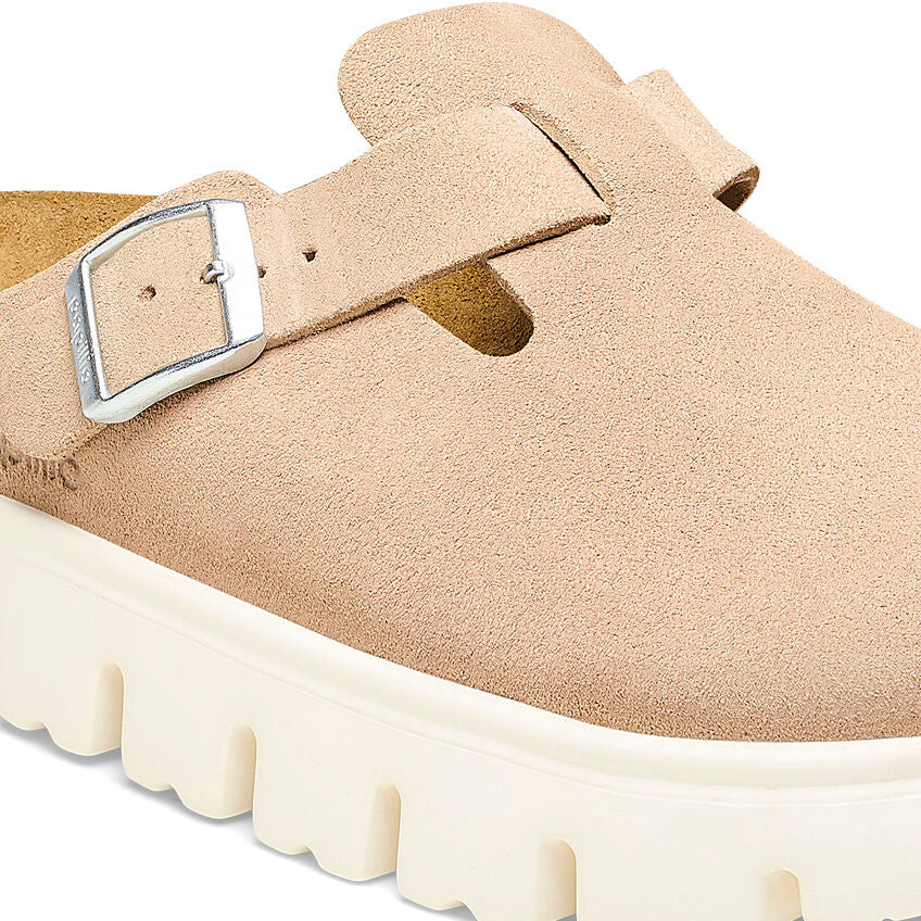 BIRKENSTOCK BOSTON CHUNKY - WARM SUEDE SAND