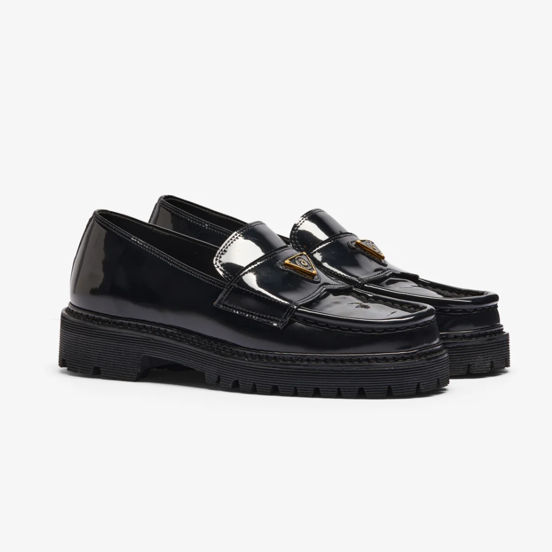 Lulie Patent Loafer in Black from Nōskin