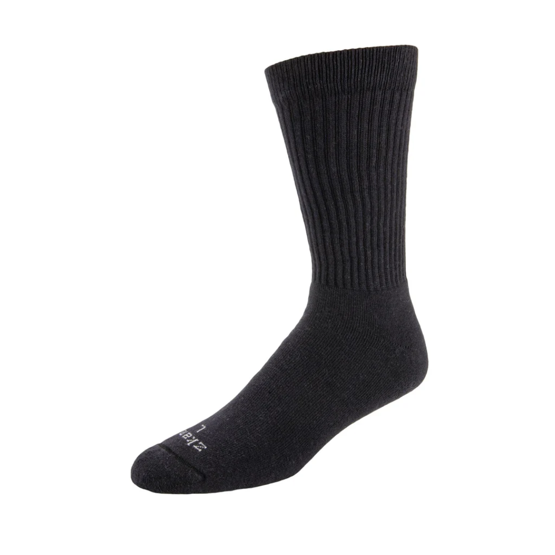 Women's Aspire Crew Sock in Black from Zkano