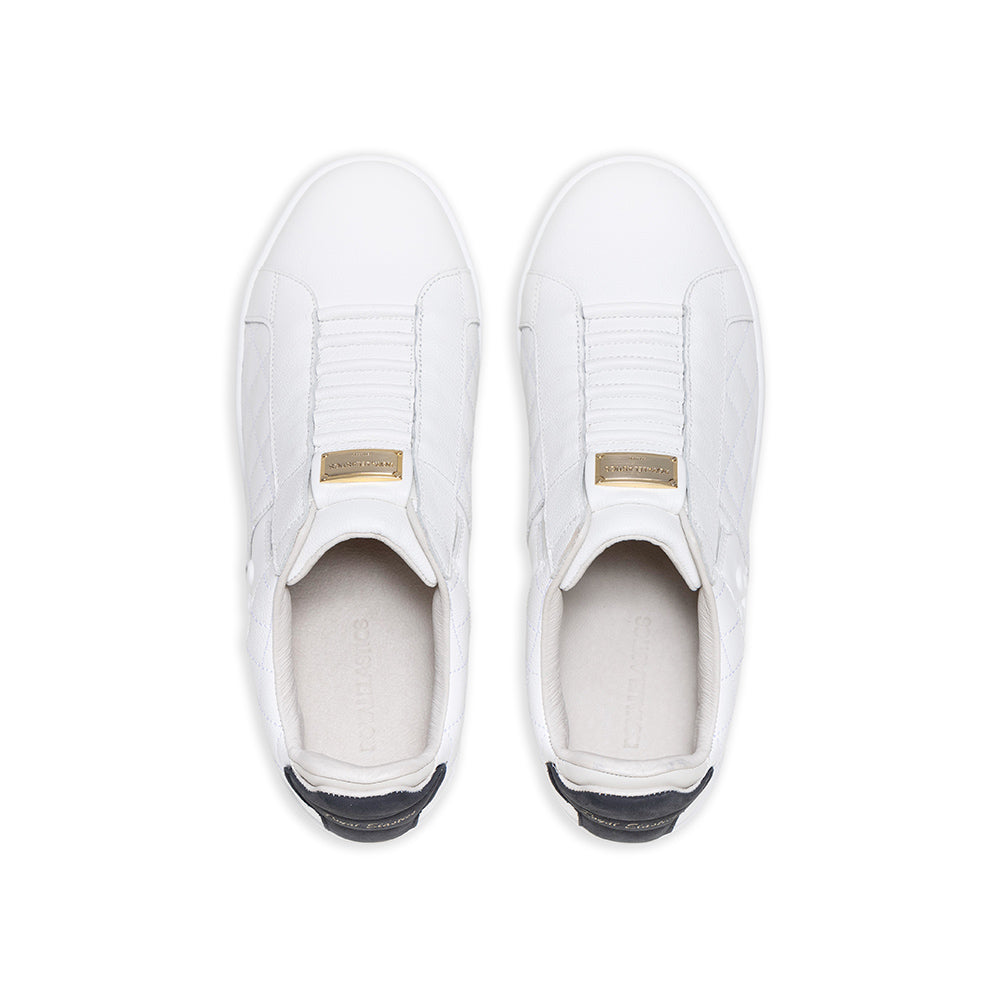 Men's Icon Lux White Black Leather Sneakers 02543-009