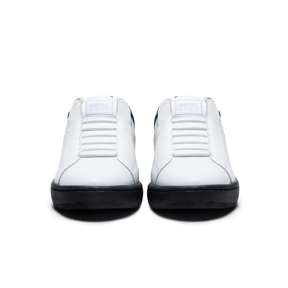 Men's Icon 2.0 White Green Black Logo Leather Sneakers 06543-049