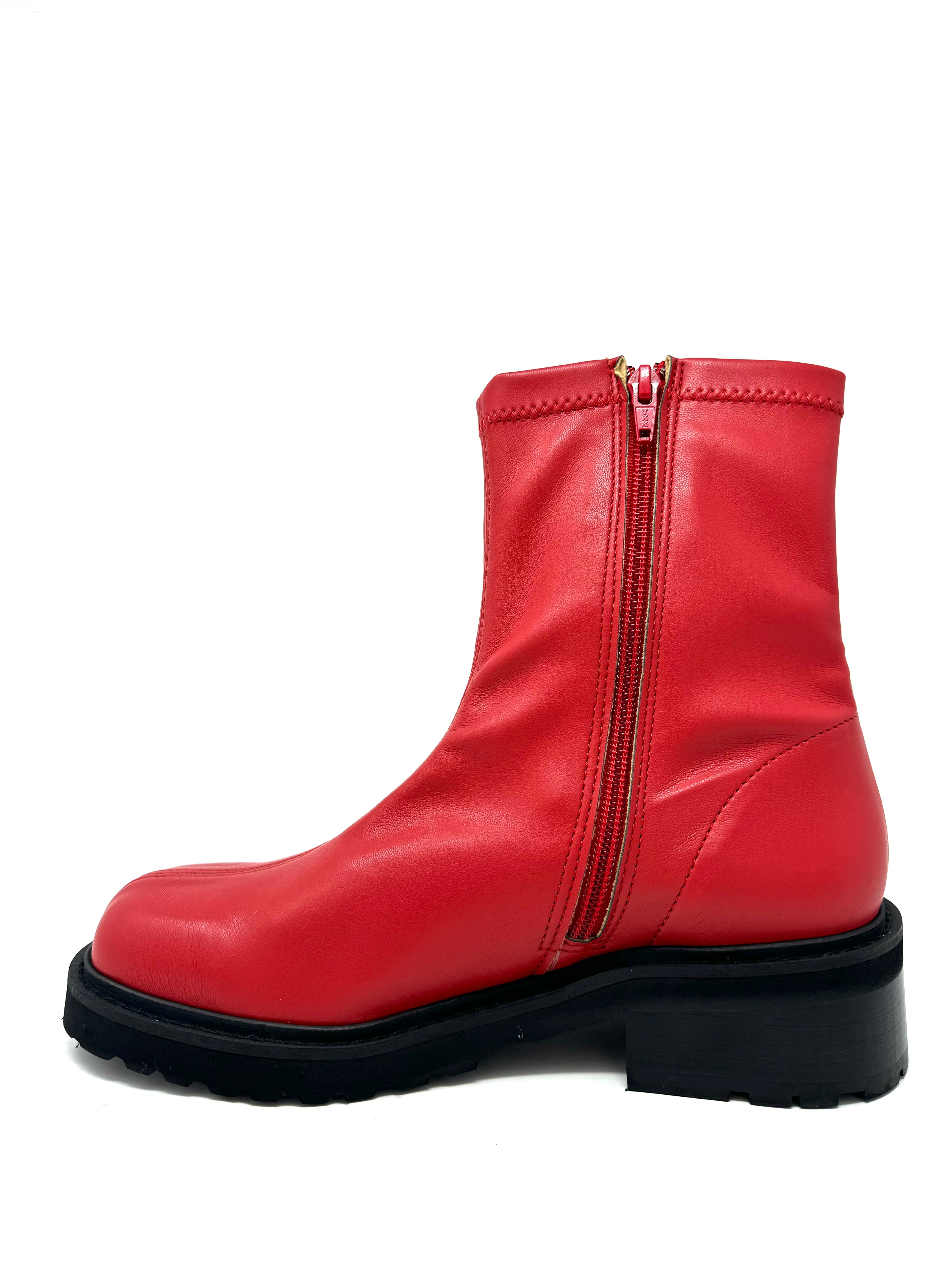 Erica Stretch Boot in Red from Novacas