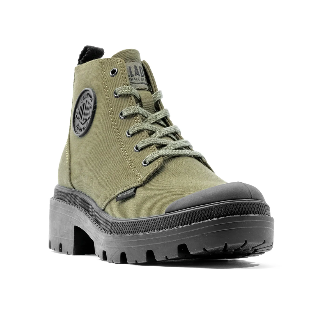 Pallabase Twill Boot in Olive from Palladium