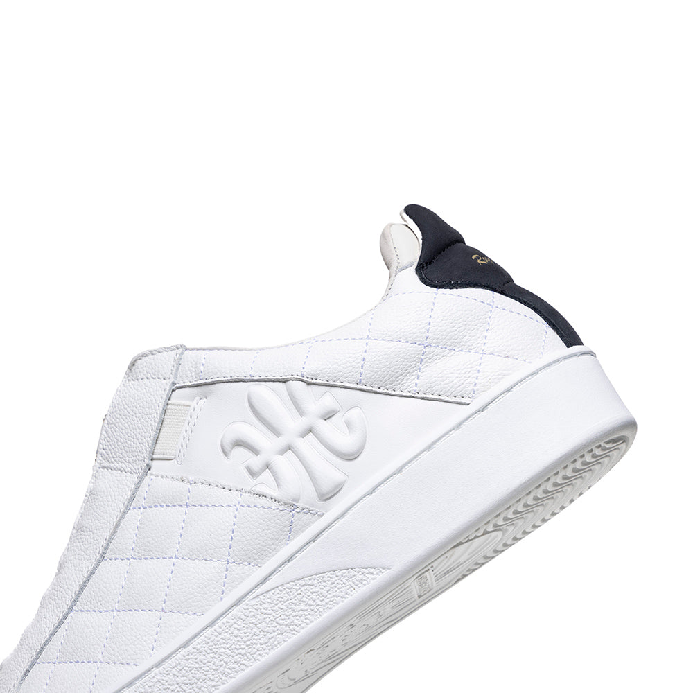 Men's Icon Lux White Black Leather Sneakers 02543-009