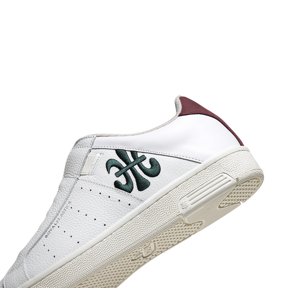 Men's Icon OG White Green Red Logo Leather Sneakers 01941-014