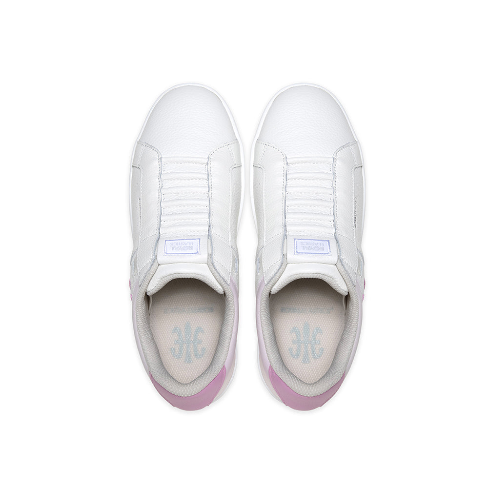 Women's Icon OG White Pink Logo Leather Sneakers 91941-061