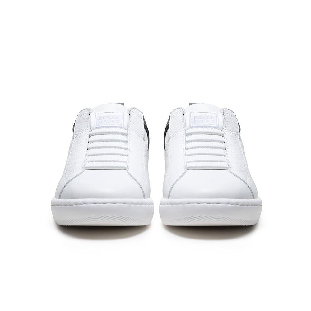 Men's Icon 2.0 White Gray Logo Leather Sneakers 06543-088