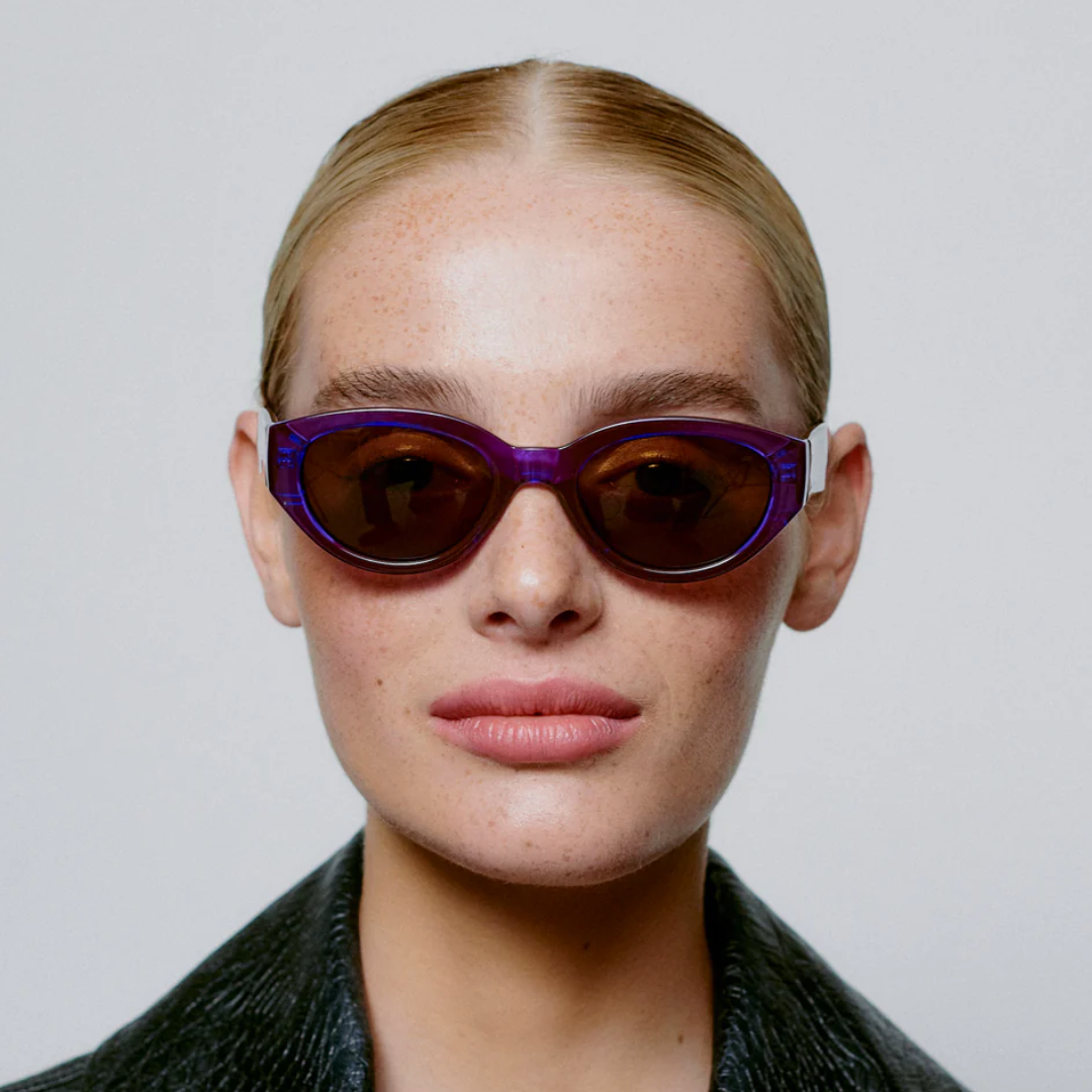 Winnie Sunglasses in Purple Transparent from A. Kjaerbede