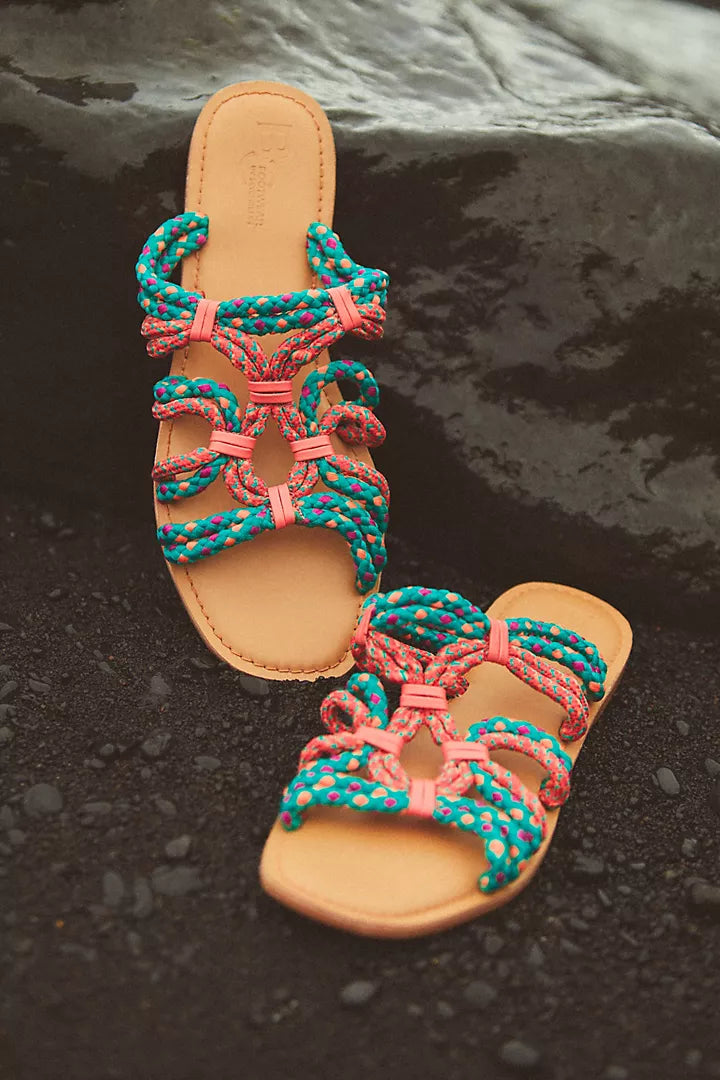 Read My Mind Sandal in Teal from BC Footwear