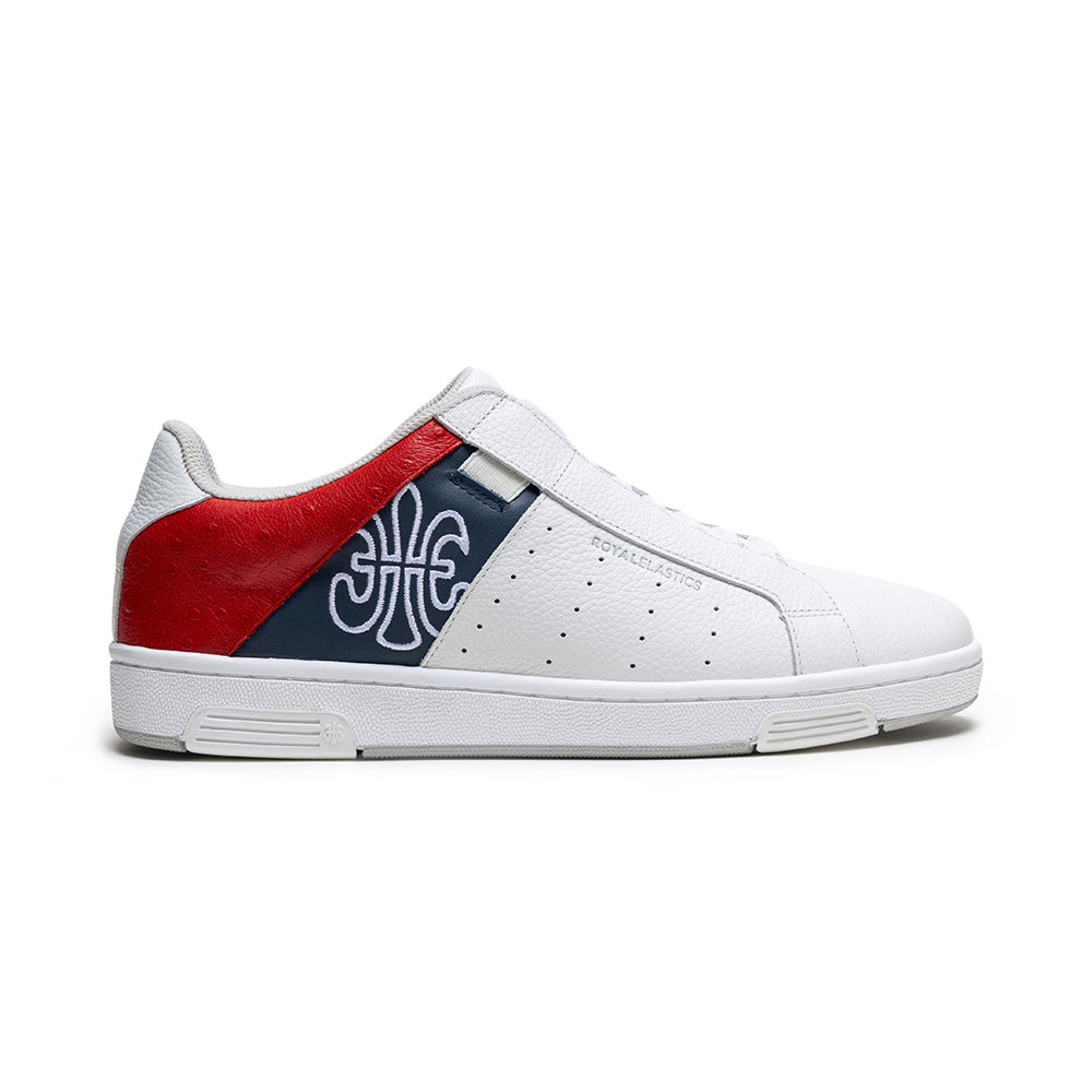 Men's Icon OG White Blue Red Logo Leather Sneakers 01943-051