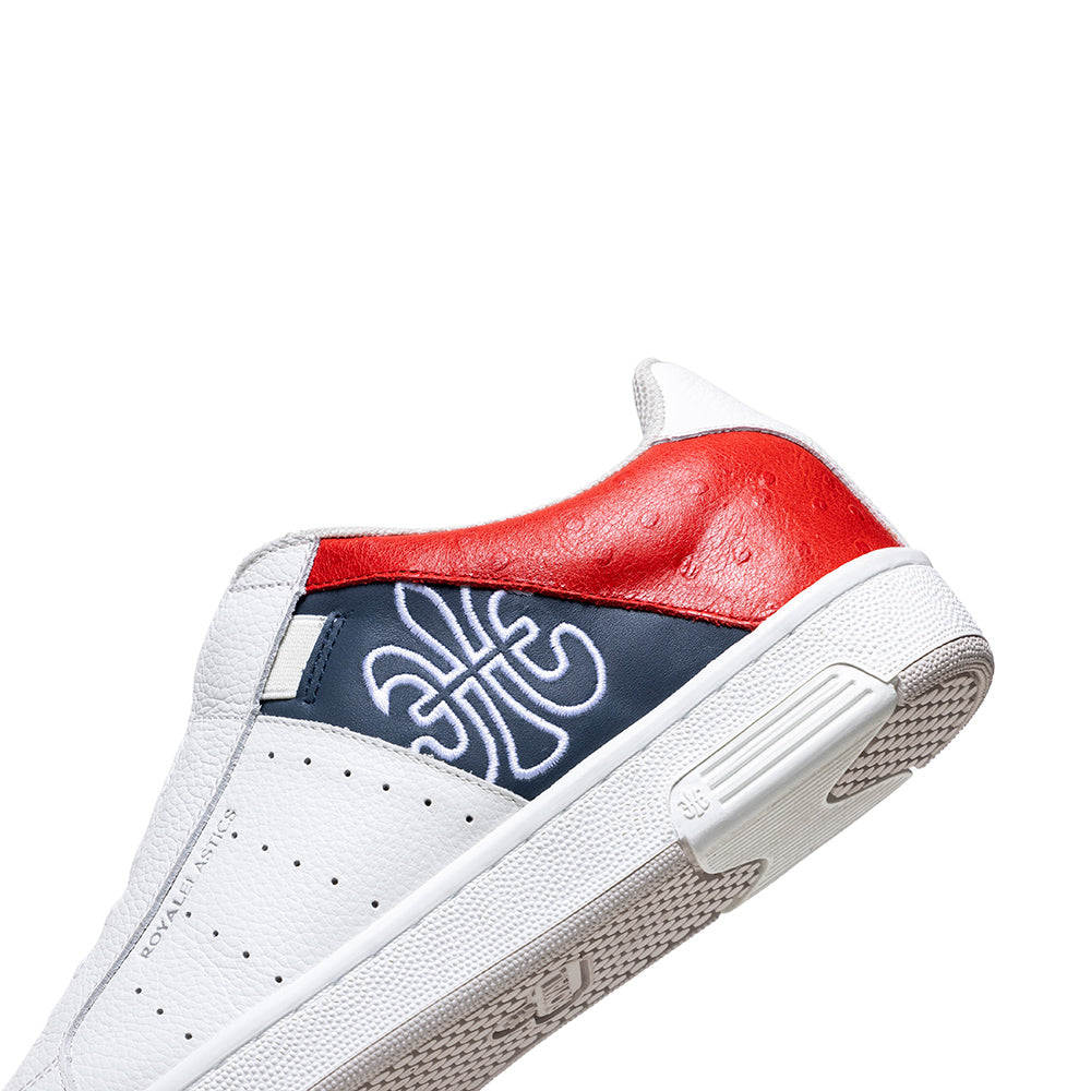 Men's Icon OG White Blue Red Logo Leather Sneakers 01943-051